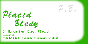 placid bledy business card